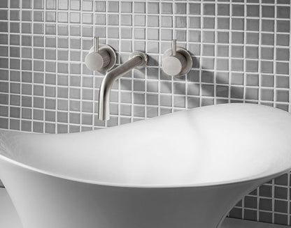 Crosswater MPRO Wall Mounted Basin Mixer Brushed Stainless Steel