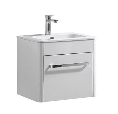 Essentials Suburb 500mm x 395mm Single Drawer Mounted Cabinet White Gloss