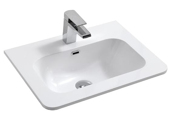 Essentials Suburb 510mm x 395mm Basin One Tap Hole White