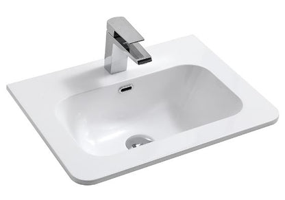 Essentials Suburb 510mm x 395mm Basin One Tap Hole White