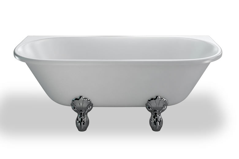 Burlington Avantgarde Roll Top Bath With Black Claw Feet