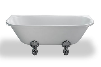 Burlington Avantgarde Roll Top Bath With Black Claw Feet