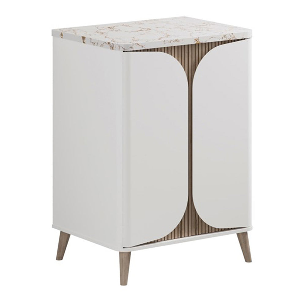 Crosswater Tambour 600mm Floor Standing Vanity With Doors with Worktop
