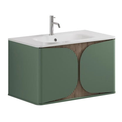 Crosswater Tambour 800mm One Drawer Wall Hung Vanity with 1TH Basin