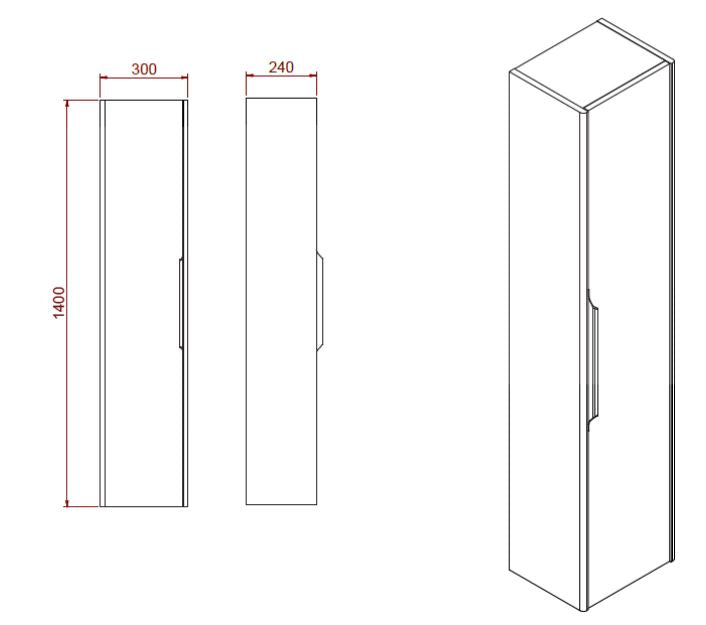 Experience Modern Luxury With Shoreditch Tall Unit Matt Grey