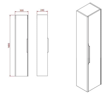 Experience Modern Luxury With Shoreditch Tall Unit Matt Grey
