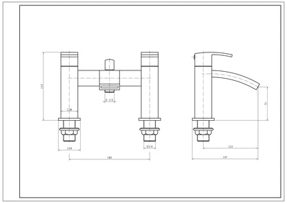 SW6 Flair Bath Shower Mixer