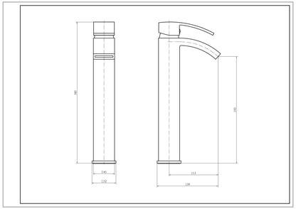 SW6 Flair Hi-Rise Mono Basin Mixer