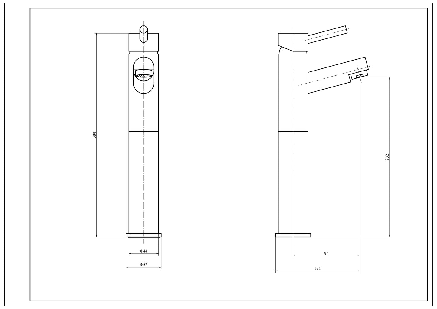 SW6 Plan Hi-Rise Mono Basin Mixer