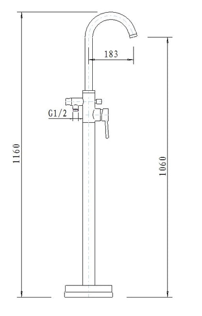 SW6 Plan Freestanding Bath Shower Mixer - Chrome Finish