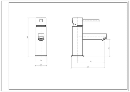 SW6 Pure mono Basin Mixer with Click Waste