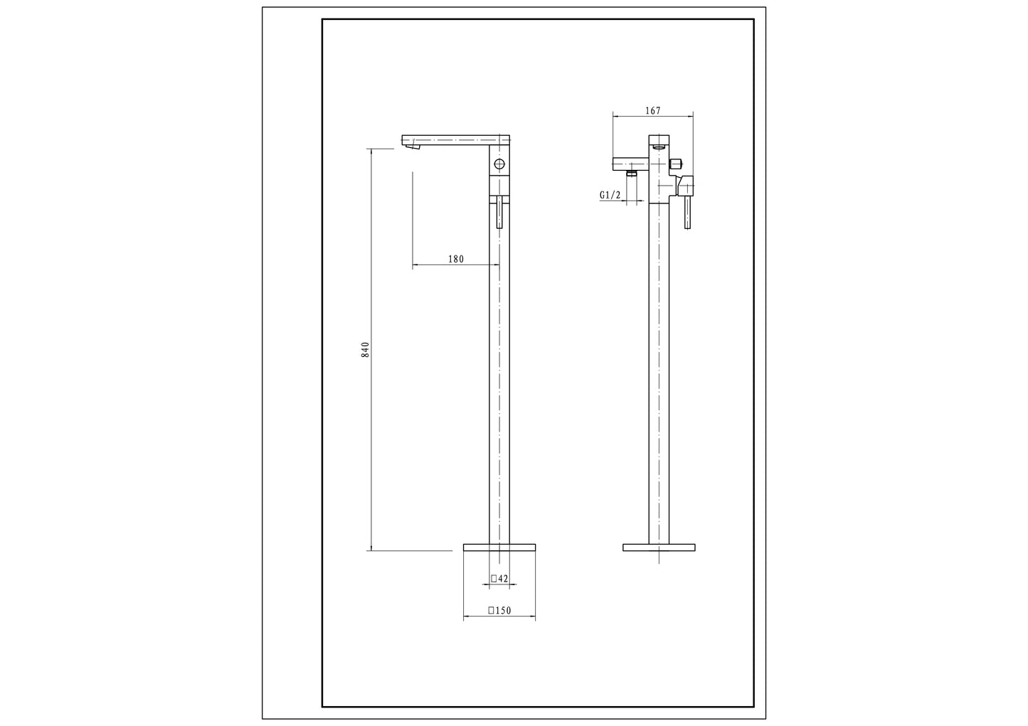 SW6 Pure Freestandinng Bath Shower Mixer