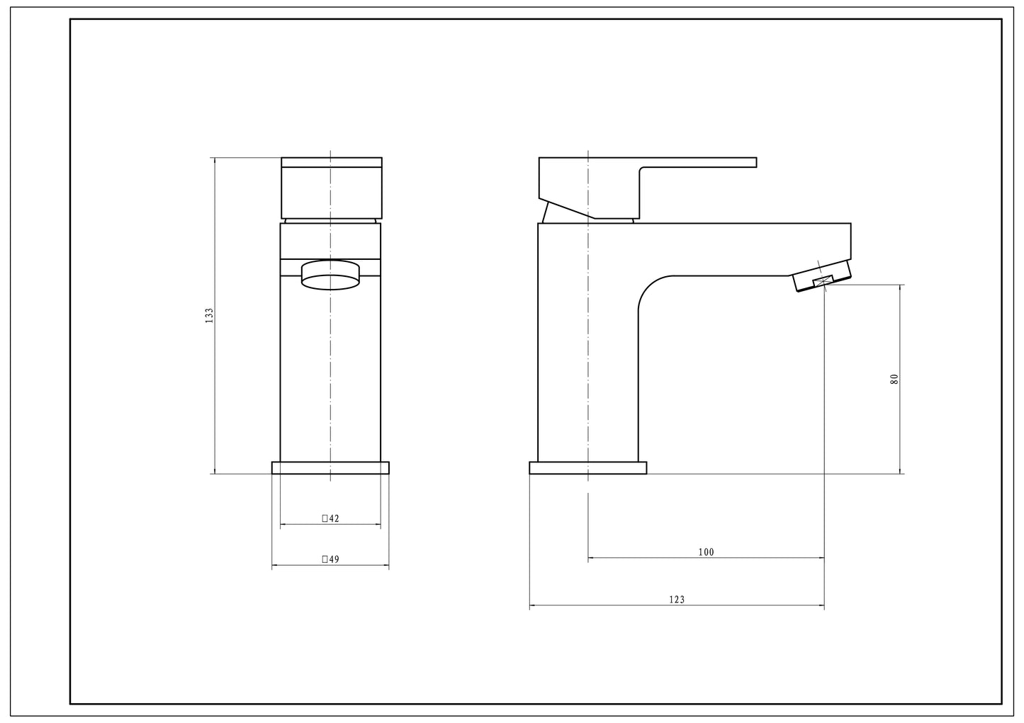 SW6 Element Mono Basin Mixer with Click Waste