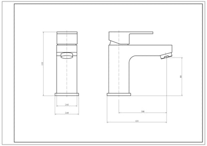 SW6 Element Mono Basin Mixer with Click Waste