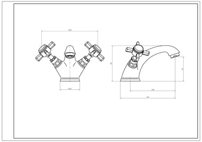 SW6 Klassique Mono Basin Mixer with Click Waste