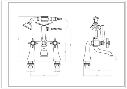 SW6 Klassique Bath Shower Mixer