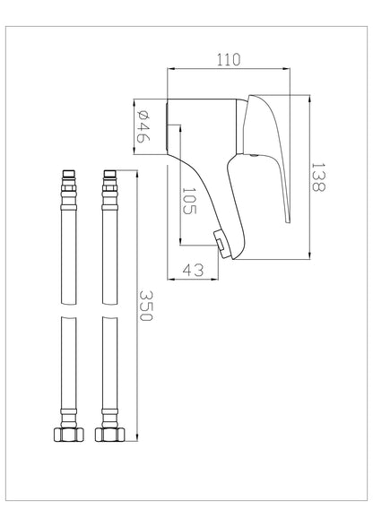 SW6 G4k Mono Basin Mixer with Click Waste