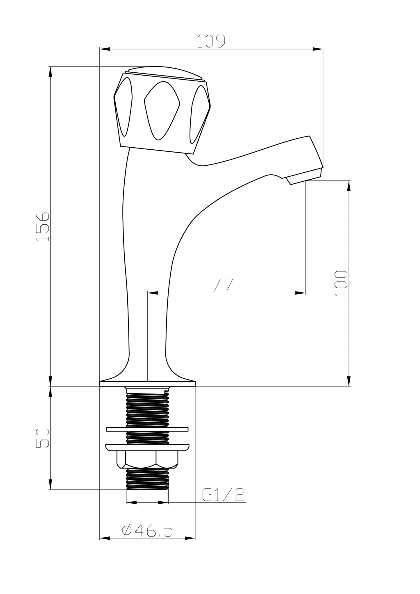 SW6 Alpha HN Kitchen Sink Taps, 2 Tap Holes - Chrome Finish