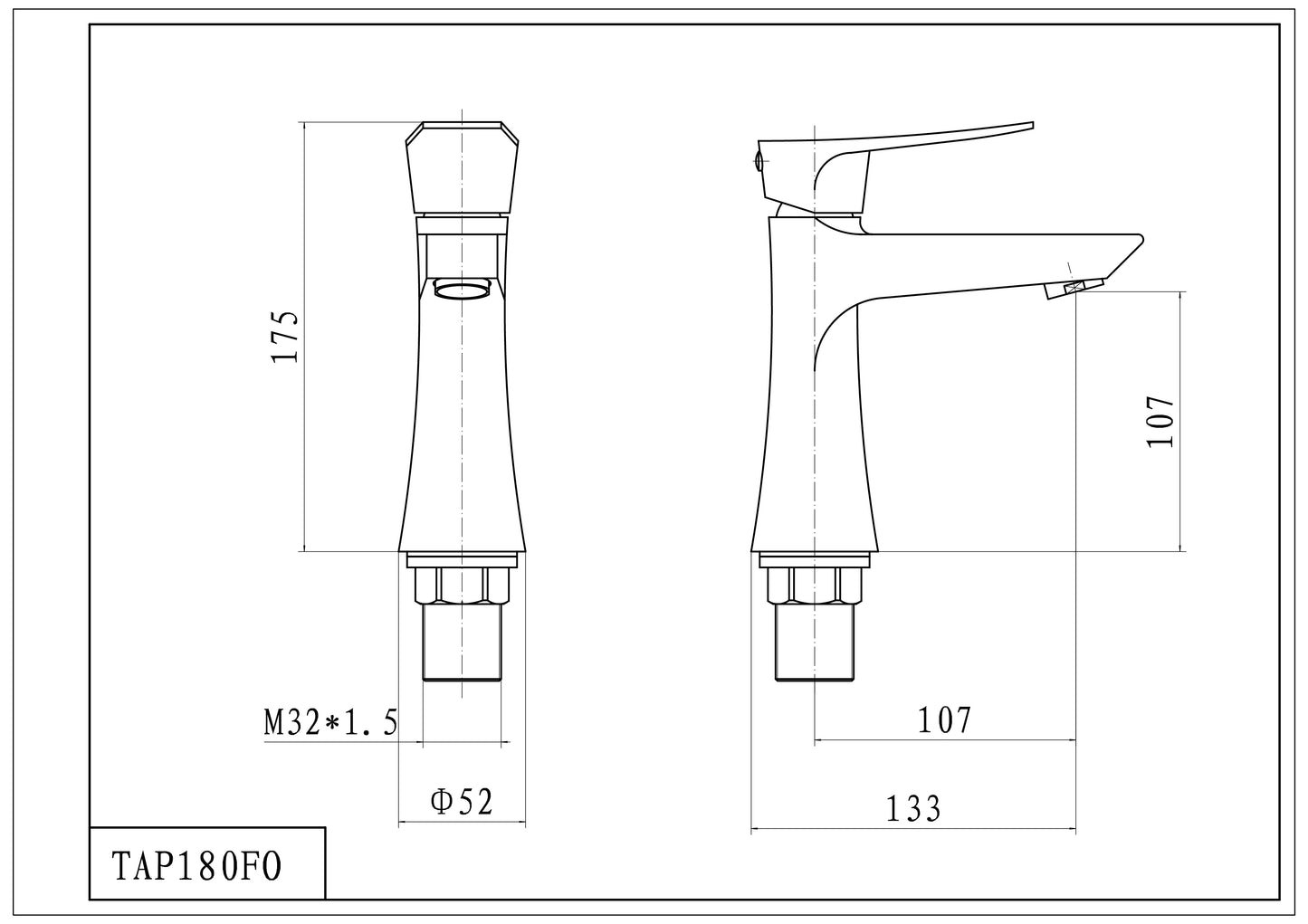 SW6 Focus Mono Basin Mixer with Click Waste