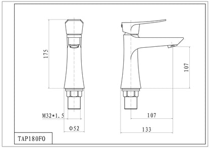 SW6 Focus Mono Basin Mixer with Click Waste