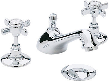 Heritage Dawlish 3 Tap Hole Basin Mixer w/ Pop Up Waste