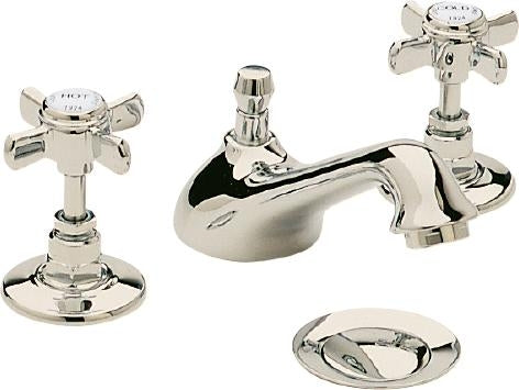 Heritage Dawlish 3 Tap Hole Basin Mixer w/ Pop Up Waste