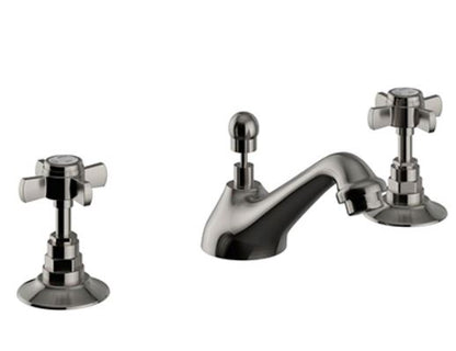 Dawlish 3TH Basin Mixer Brushed Nickel