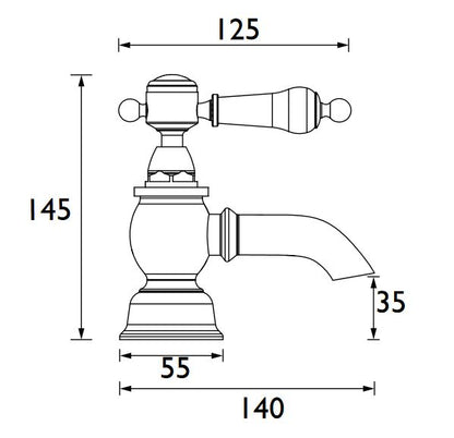 Glastonbury Bath Pillar Taps Brushed Nickel