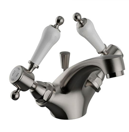 Glastonbury 1TH Basin Mixer Brushed Nickel