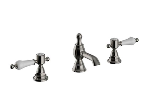 Glastonbury 3TH Basin Mixer Brushed Nickel