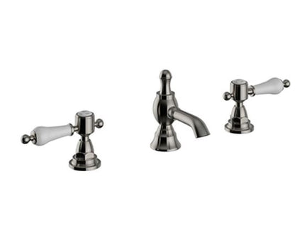 Glastonbury 3TH Basin Mixer Brushed Nickel