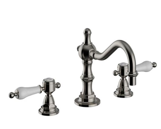 Glastonbury 3TH Swivel Spout Basin Mixer Brushed Nickel