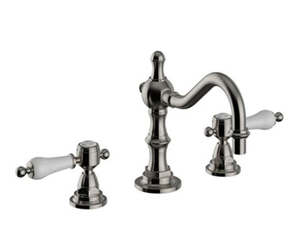 Glastonbury 3TH Swivel Spout Basin Mixer Brushed Nickel