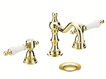 Heritage Glastonbury 3 Tap Hole Basin Mixer w/ Swivel Spout