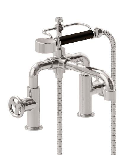 Lefroy Brooks Ten Ten Deck Mounted Bath Shower Mixer With Handwheels TH1110CP Chrome