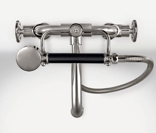 Lefroy Brooks Ten Ten Deck Mounted Bath Shower Mixer With Handwheels TH1110CP Chrome