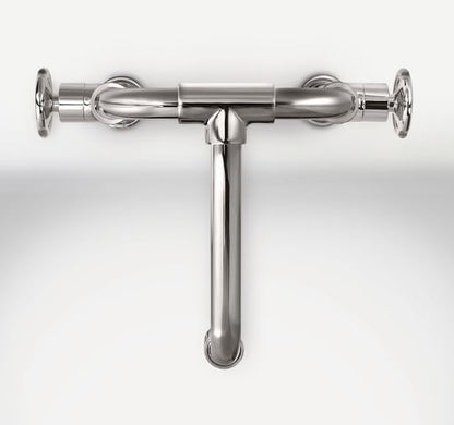 Lefroy Brooks Ten Ten Deck Mounted Bath Bridge Mixer With Handwheels - Antique Gold