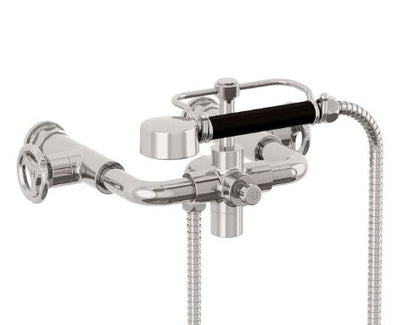 Lefroy Brooks Ten Ten Wall Mounted Bath Shower Mixer With Handwheels TH1161CP Chrome