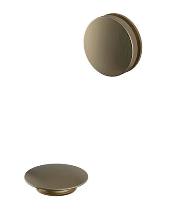 Push Button Bath Waste Brushed Brass