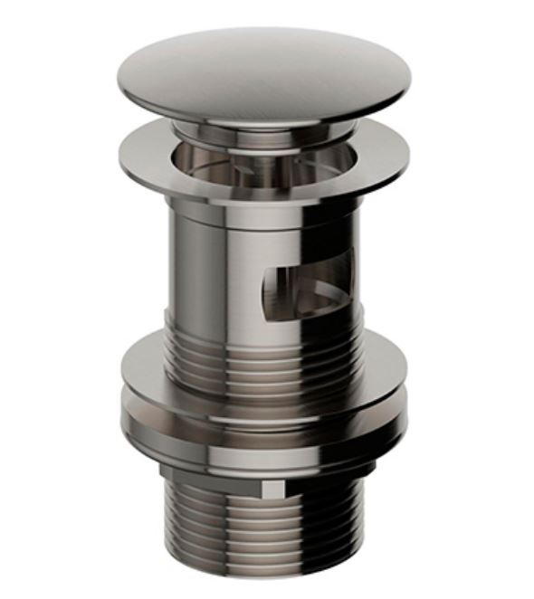 Push But Basin Waste Brushed Nickel
