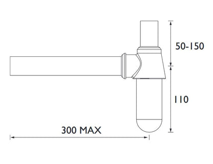 Heritage Bottle Trap Brushed Nickel