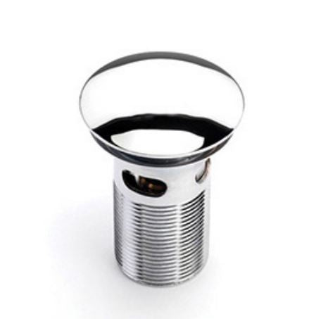 Chrome Push Button Basin Waste Slotted