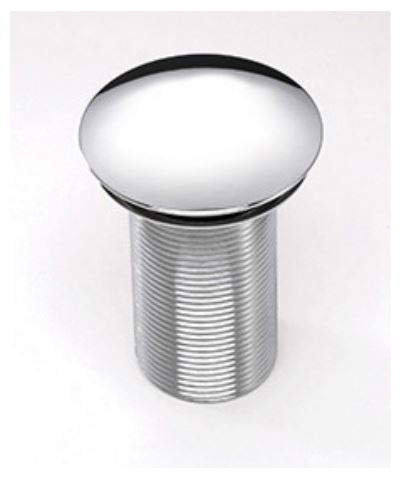 Chrome Push Button Basin Waste Unslotted