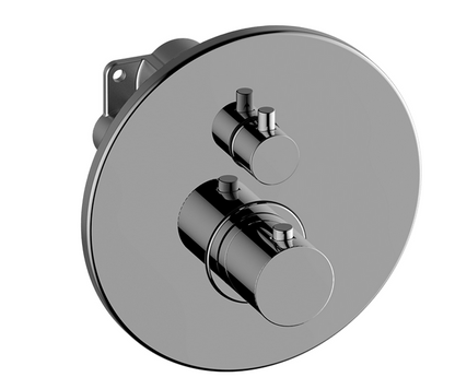 UNI-BOX - 3/4" Concealed Thermostatic Diverter With 2 outlets - Exposed Parts