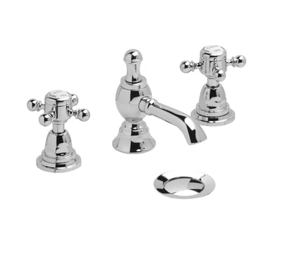 Heritage Hartlebury 3 Tap Hole Basin Mixer w/ Pop Up Waste