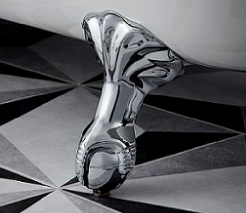 Discover Style with Tilbury Corner Bath Feet in Chrome