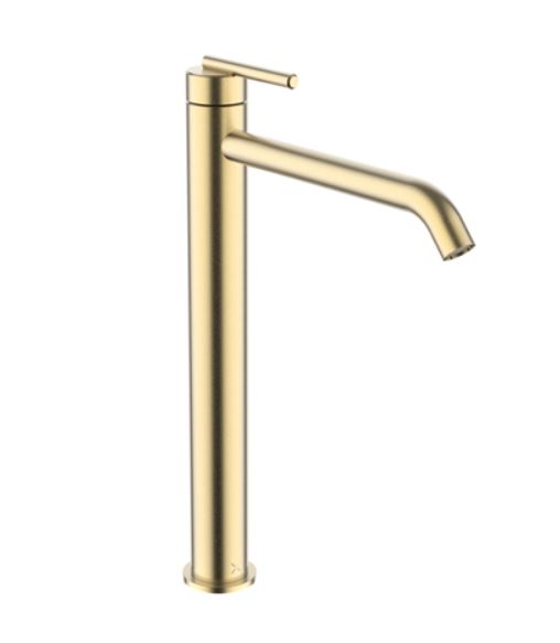 Crosswater 3ONE6 Tall Lever Basin Mono Mixer Brushed Brass