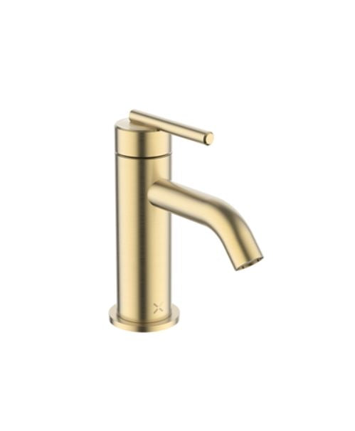 Crosswater 3ONE6 Lever Mini Basin Mono Mixer Brushed Brass