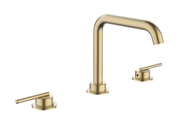 Crosswater 3ONE6 Lever Basin 3 Hole Set Deck Mounted Brushed Brass