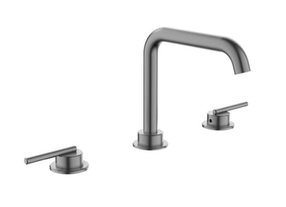 Crosswater 3ONE6 Lever Basin 3 Hole Set Deck Mounted Slate finish